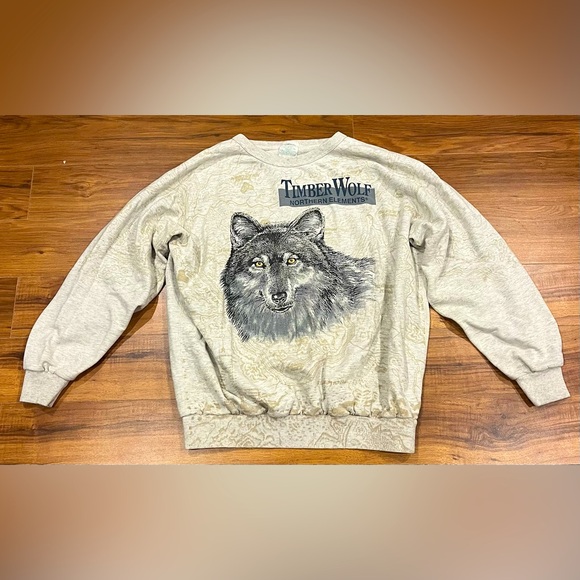 northern elements Other - Vintage 90’s Northern Elements Timber Wolf Crewneck  Size Small (fits la…